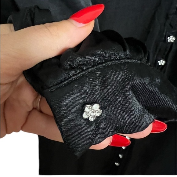 En Saison button front dress black long sleeve midi from Revolve size small - Picture 4 of 5